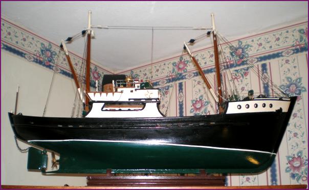 Carved Fishing Boat